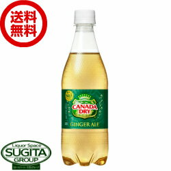 【送料無料】【直送】　カナダドライ ジンジャーエール　【500ml×24本・1ケース】　炭酸飲料　ペットボトル