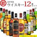 【送料無料】おすすめウイスキー 飲み比べ セット 【700ml×12本】 ウイスキー スコッチ バーボン ハイボール 洋酒 デイリー ウイスキー セット