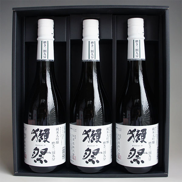 日本酒セット 獺祭 純米大吟醸39 磨き三割九分 720ml 3本 【黒箱】 感謝のギフト箱...