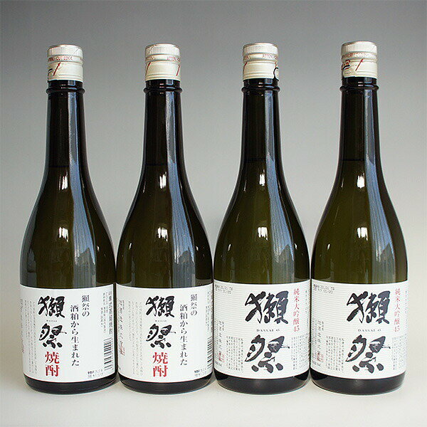 獺祭 日本酒 獺祭 日本酒 焼酎 飲み比べセット 純米大吟醸 45 2本 酒粕焼酎 2本 計4本 ギフト包装不可