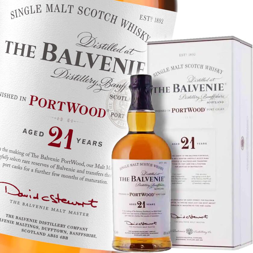 ザ・バルヴェニー 21年 ポートウッド 700ml 40度 新ボトル 並行 The Balvenie 21 Year Old PortWood スペイサイド シングルモルト スコッチ ウイスキー 洋酒 箱入