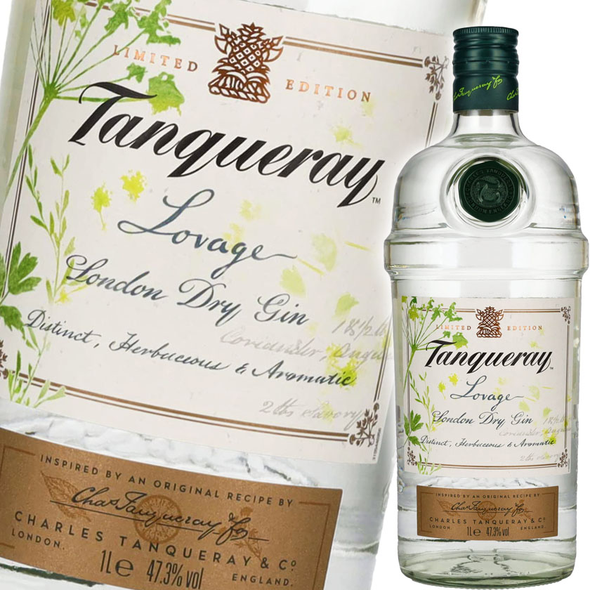 タンカレー ラヴァージュ ジン 1000ml（1L） 47.3度 並行 Tanqueray Lovage Gin ロンドン ドライ ジン 洋酒