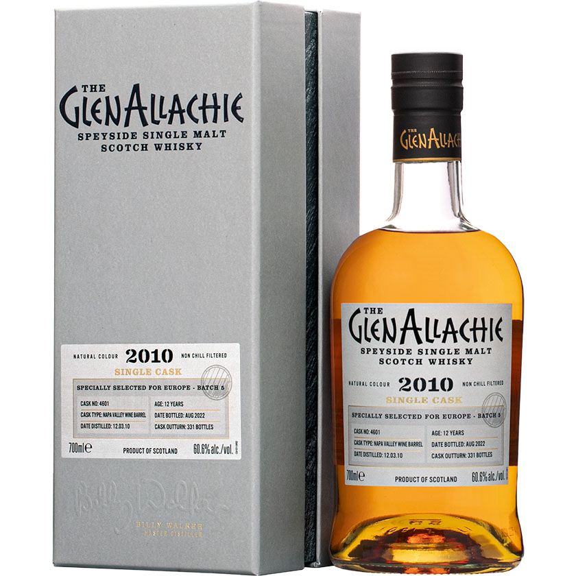 グレンアラヒー 10年 シングルカスク 2010 バッチ5 ナパ・ヴァレー ワインカスク 60.6度 700ml 並行 The GlenAllachie 10 Year Old Single Cask 2010 Batch 5 Napa Valley Wine Barrel スペイサイド シングルモルト スコッチ ウイスキー 箱入 洋酒