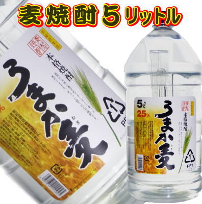 麦焼酎　うまか麦　5000ml　1ケース4