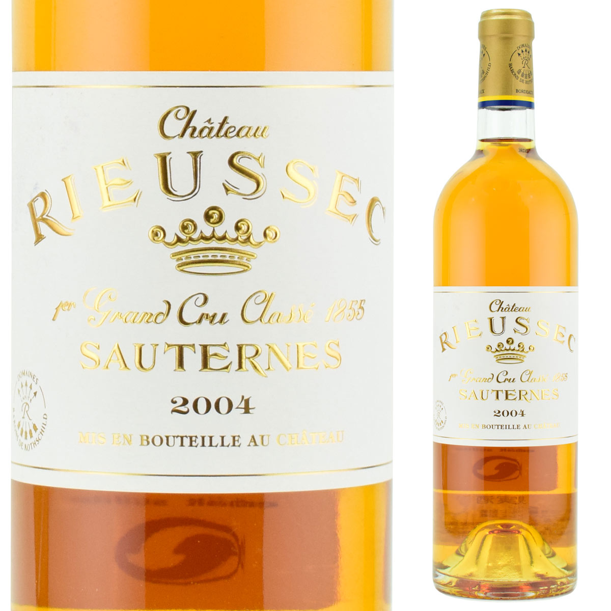 シャトー・リューセック　2004　750ml　貴腐ワイン　ソーテルヌ　格付1級　Chateau Rieussec Sauternes　送料は無料（送料欄にクール便代金が加算されます）