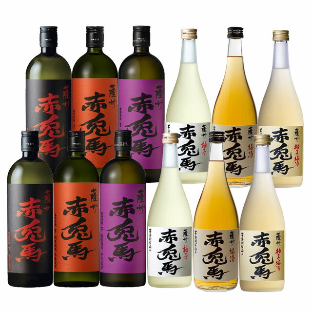 濱田酒造 赤兎馬 梅酒 赤兎馬飲み比べセット 芋焼酎＆梅酒 720ml×各2本 計12本　※北海道・東北地区は、別途送料1000円が発生します。