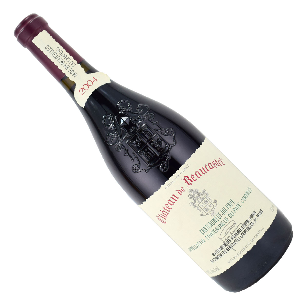 シャトー・ド・ボーカステル　シャトー・ヌフ・デュ・パープ　ルージュ2004　750ml赤　フランス・ローヌ地方　AOC Chateauneuf-du-Pape Ch?teau de Beaucastel