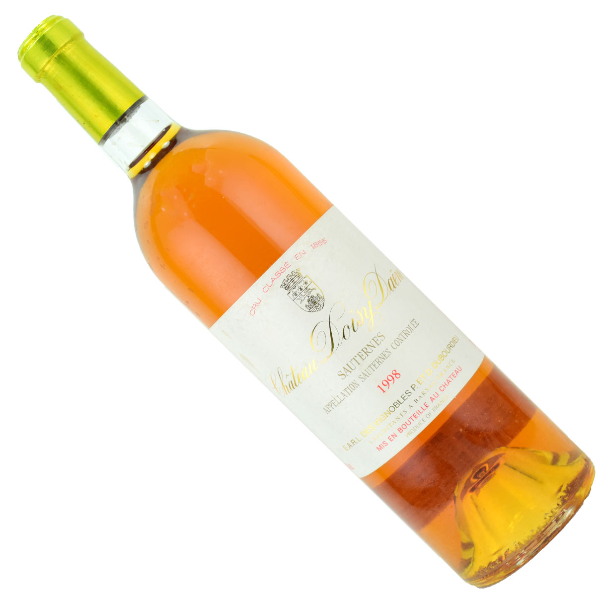 シャトー・ドワジィ・デーヌ　1998（平成10年）　750ml　貴腐ワイン　ソーテルヌ　Chateau Doisy Daene Sauternes　デザートワイン