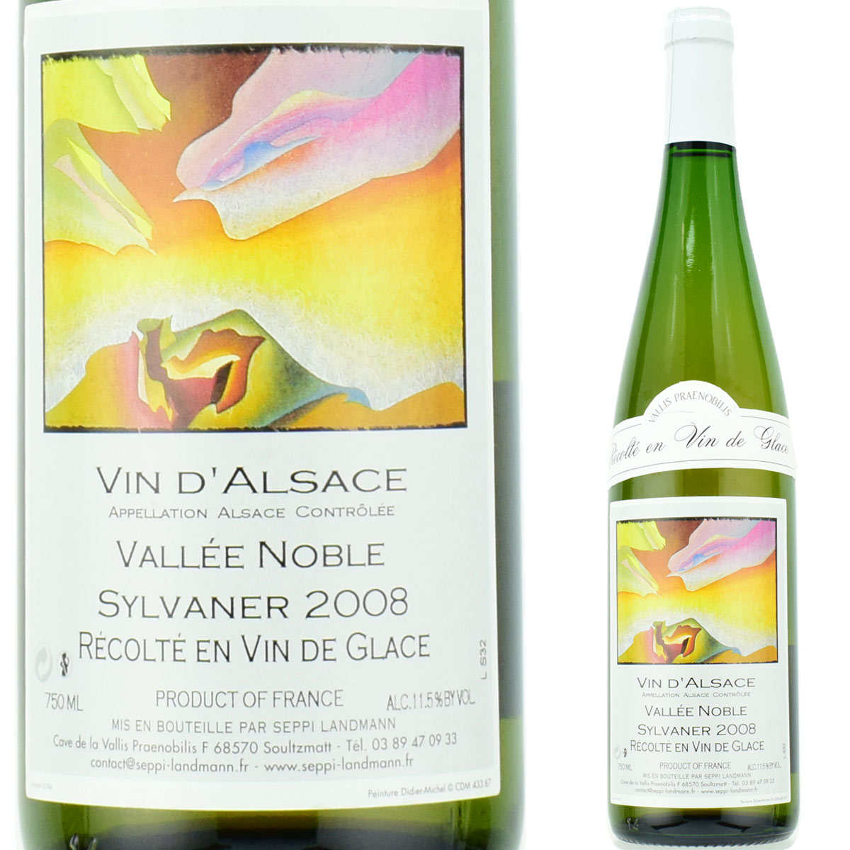 アイスワインギフト セピ・ランドマン　シルヴァネール　ヴァン・ド・グラス（アイスワイン）　2008　750ml白極甘口Seppi-Landmann　Vin d'Alsace Sylvaner Vin de Glass gris Vallee Noble