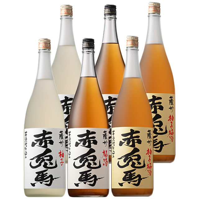 赤兎馬(せきとば)梅酒・柚子・柚子梅酒 14度 1800ml×各2本 計6本　※北海道・東北エリアは別途運賃が1000円発生します。