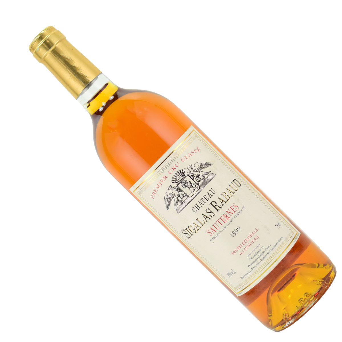 シャトー・シガラ・ラボー　1999（平成11年）　750ml　貴腐ワイン　ソーテルヌ　格付1級　 Sigalas Sauternes　デザートワイン