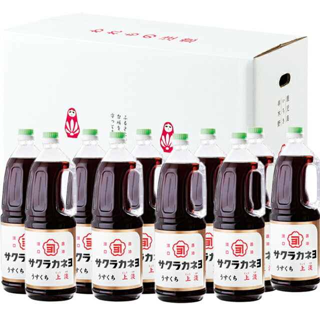 商品詳細 ■商品番号 098472 ■商品種別 醤油 ■内容量 1.8L×10本　　塩分17.1％ ■保存方法 0 ■賞味期限 0 ■栄養成分表示 0 ■メーカー 吉村醸造（鹿児島） ■原材料 アミノ酸液、食塩、脱脂加工大豆、小麦、糖類（ぶどう糖果糖液糖、砂糖）、調味料（アミノ酸等)、カラメル色素、甘味料（サッカリンNa、天草、ステビア）ビタミンB1 コメント 「サクラカネヨ　淡口醤油　上淡」は、鹿児島特有の甘口しょうゆ。 軽やかな芳香とスッキリした味わい。炊き合わせ・ふくめ煮など、食材の色や素材そのものの美味しさを引き出したい料理におすすめです。