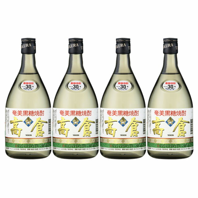 商品詳細 ■商品番号 104474 ■商品種別 黒糖焼酎 ■内容量 720ml×4本 ■アルコール度数 30度 ■麹菌 白麹 ■蒸留方法 常圧蒸留 ■メーカー 奄美大島酒造（株） ■原材料 黒糖（100%奄美大島産純黒糖）・米麹 コメント 3年以上熟成した原酒をさらに樫樽で琥珀色に熟成。黒糖のまろやかなコクと果実のような甘い香り、ふくよかな味わいを実現しました。