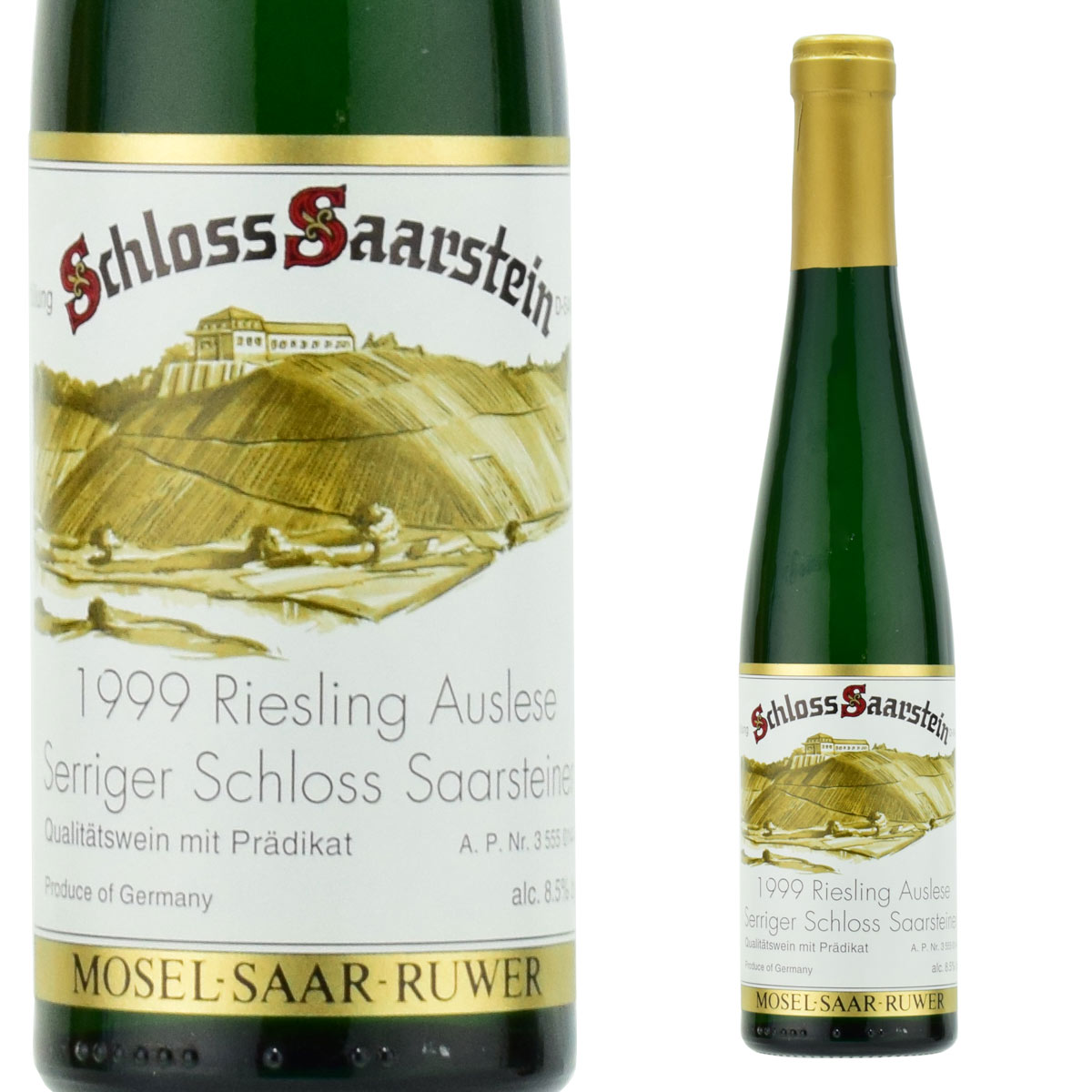 ゼーリガー・シュロス・ザールシュタイナー・リースリング アウスレーゼ 1999 375mlSerriger Schloss Saarsteiner Riesling Auslese Schloss Saarstein VDP