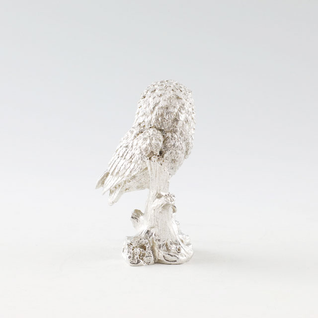 薩摩錫器 錫 置物 ふくろう 白仕上げ加工 189-3-A 岩切美巧堂 代引不可父の日 錫器 錫製 縁起物 置物 還暦祝 結婚祝 退職祝 贈答 母の日 プレゼント ギフト 伝統工芸品 [2]