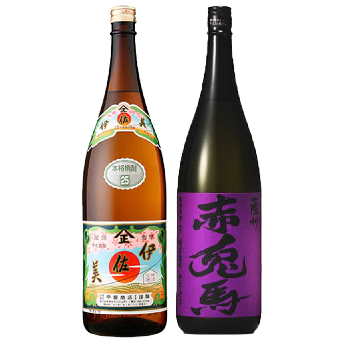 伊佐美 ・ 紫の赤兎馬 1800ml × 各1本 計2本 セット　父の日 送料無料 焼酎セット ギフト 贈り物 ※北海道・東北地区は、別途送料1000円が発生します。