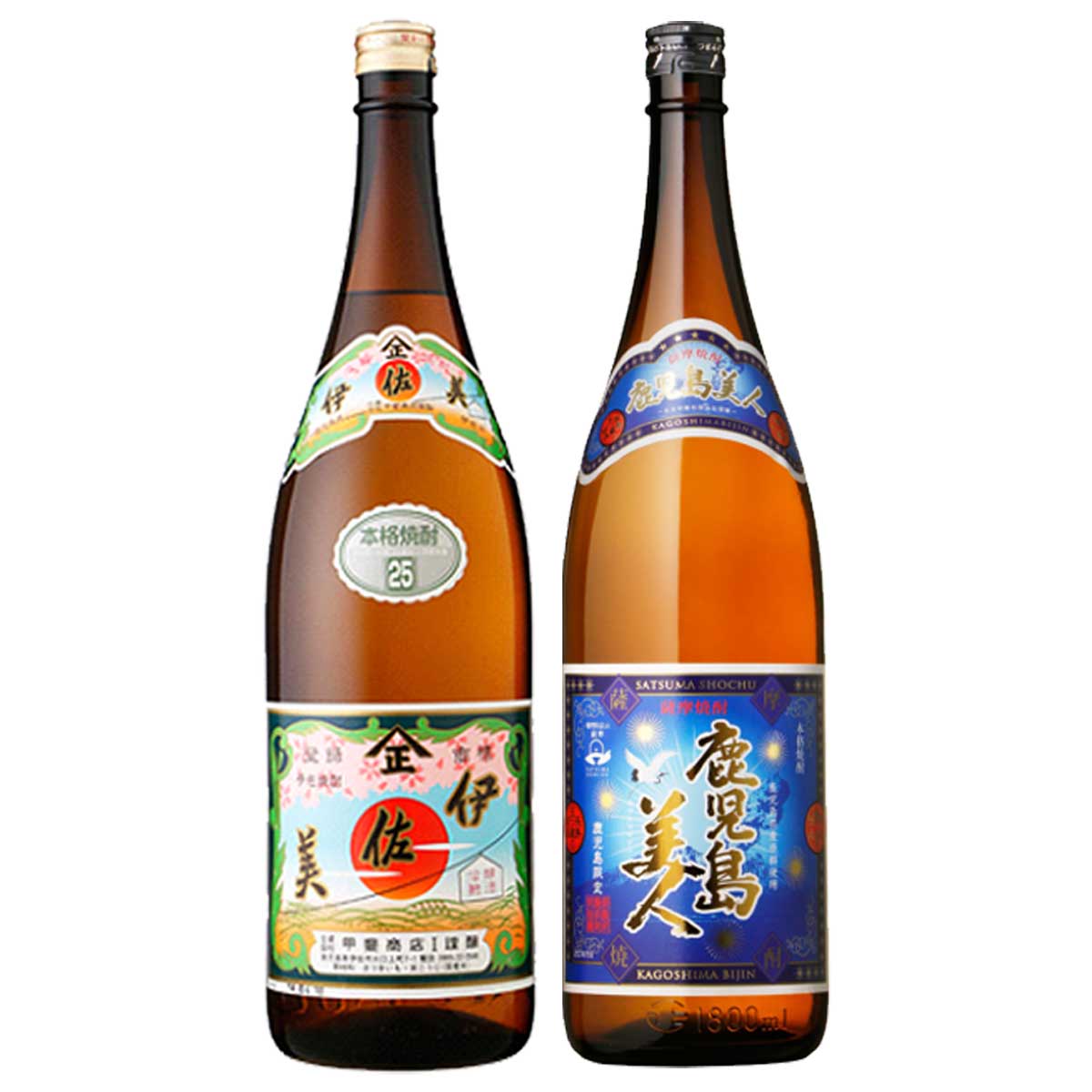 伊佐美 ・ 鹿児島美人 1800ml × 各1本 計2本 セット父の日 送料無料 焼酎セット ギフト 贈り物 ※北海道・東北地区は、別途送料1000円が発生します。