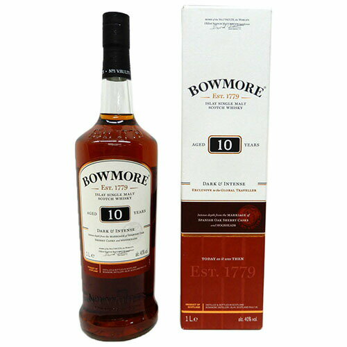 BOWMORE ボウモア10年 ダーク＆インテンス 40度 1000ml　※【送料無料(北海道・東北・沖縄以外)】