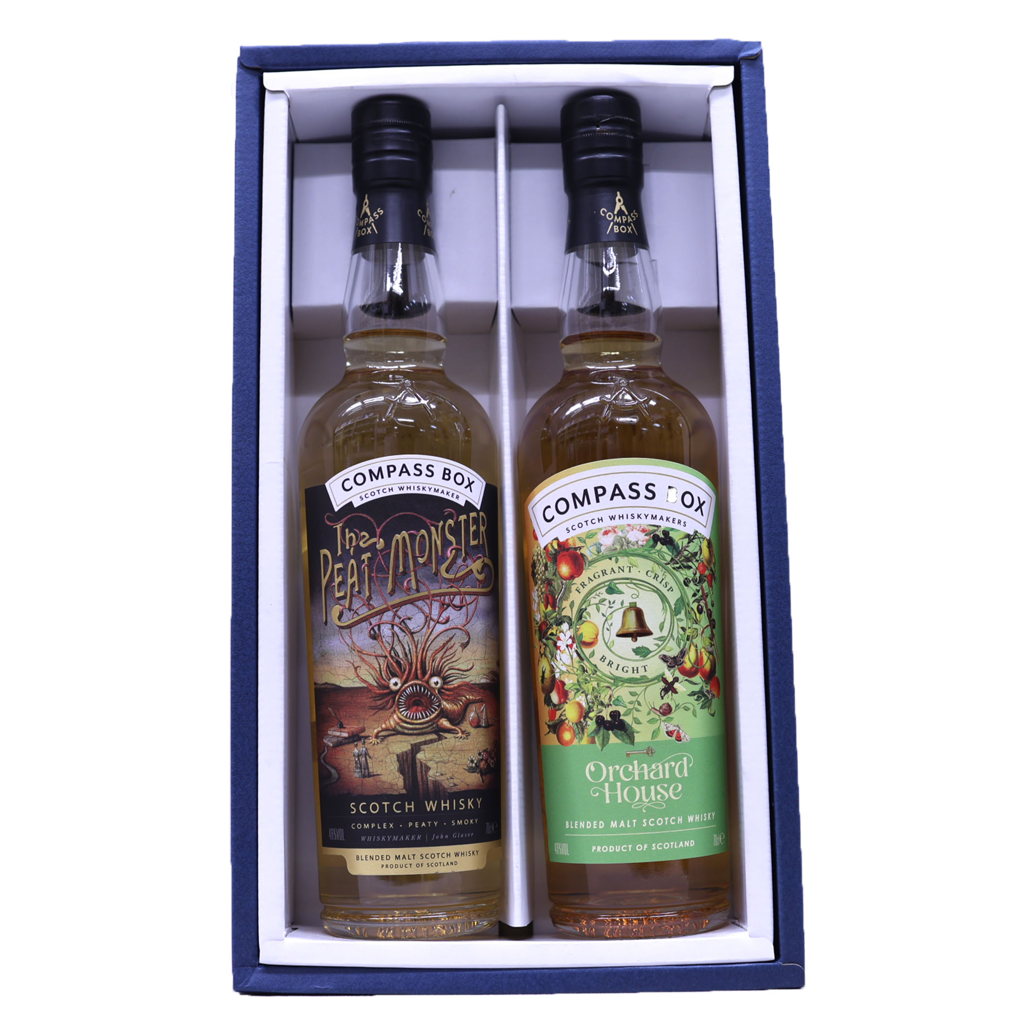 コンパスボックス2種2本 オーチャードハウス46度,ピートモンスター46度700ml 今までにないアイデアで