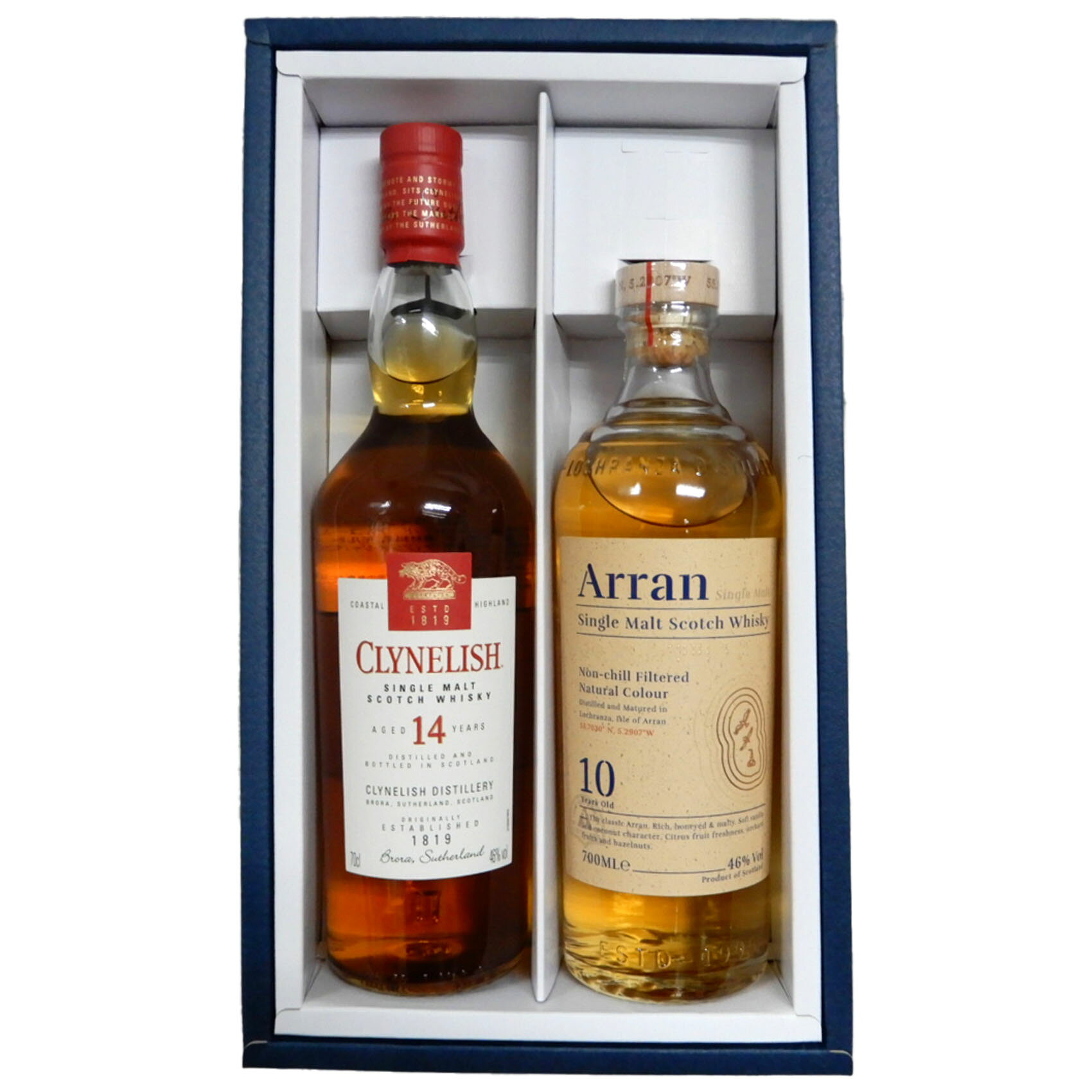 高級ウイスキー2本セット　クライヌリッシュ14年46度700ml、アラン10年46度700ml　ウイスキー愛好家におすすめ