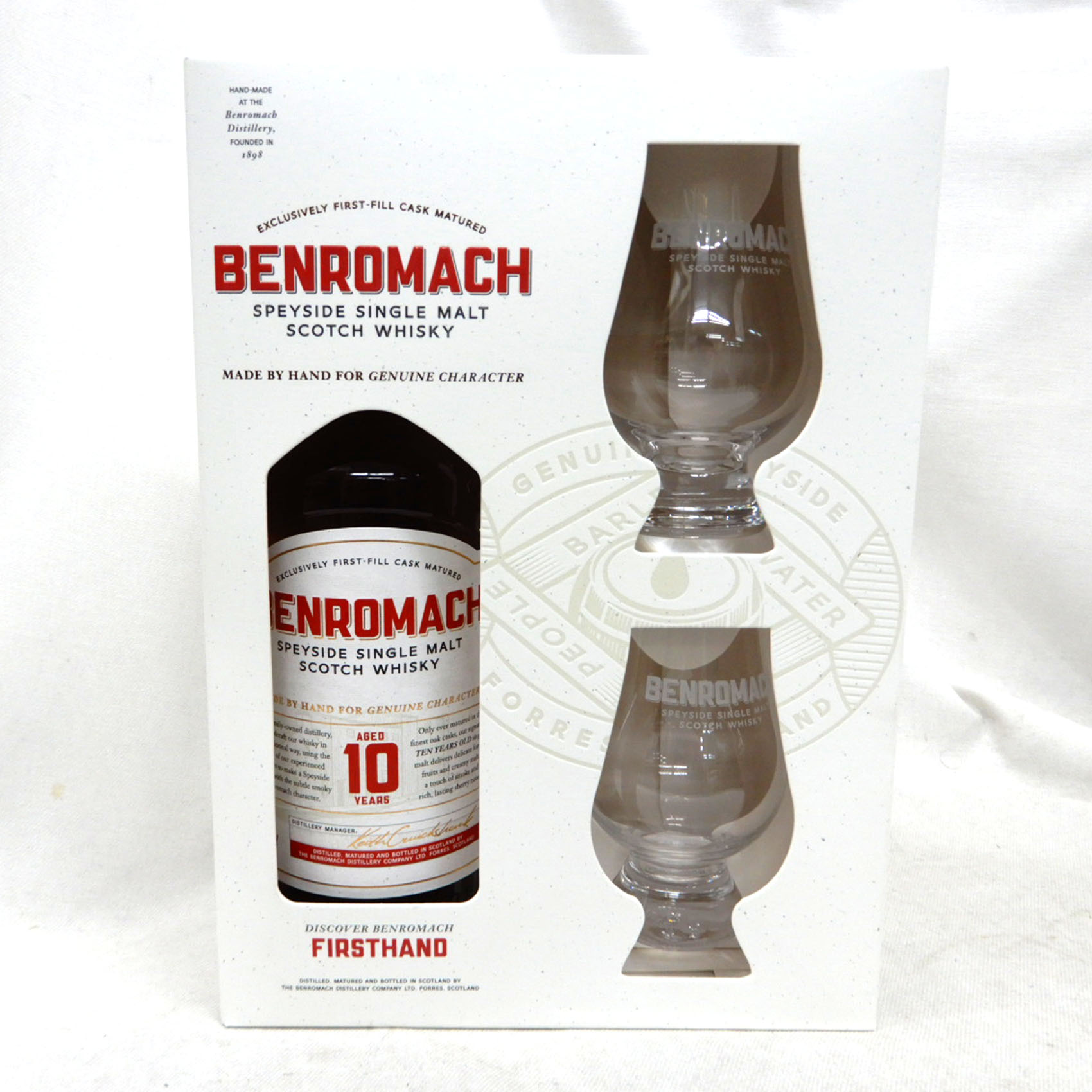10年物とは思えないような熟成感　ベンロマック10年43度700ml グラス2個パック（グレンケアン）今回グラスはサービスで