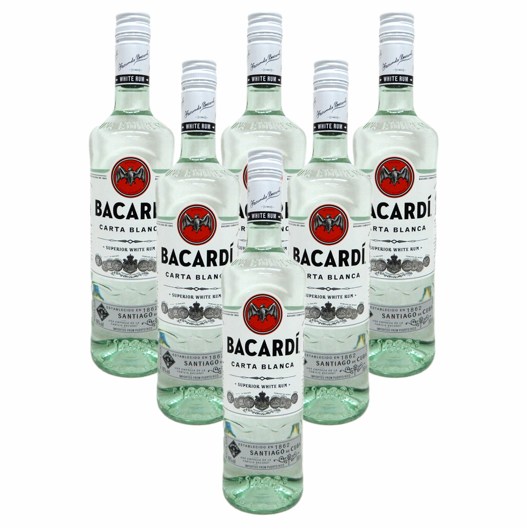 【6本】バカルディ スペリオール (ホワイト) 750ml 40度 世界最大の出荷量を誇るビッグ・ブランド
