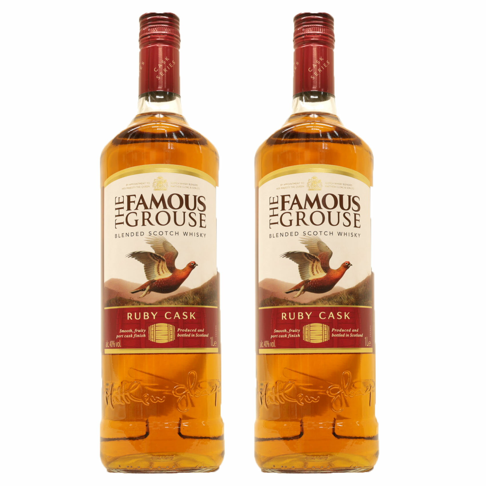 【特用リッターサイズ2本】フェイマスグラウス ルビーカスク40度1000ml フルーティーな風味が豊かなウィスキー