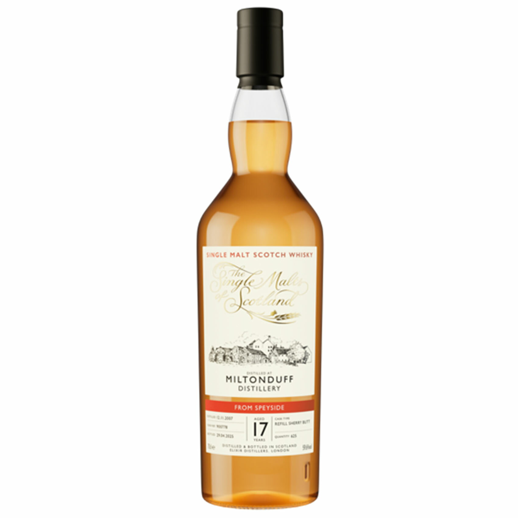 優雅な味わいに、シェリー樽のキャラクターが調和したシングルカスク。　ミルトンダフ2007　17年　59.6％　700ml「ザ シングルモルツ オブ スコットランド」