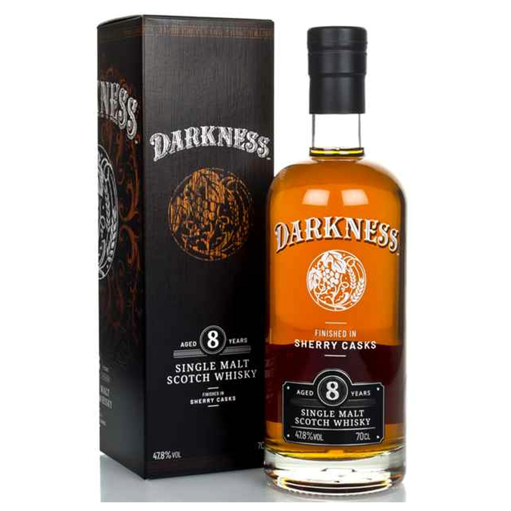 ダークネス 8年 47.8％ 700ml スペイサイド シングルモルト スコッチ ウイスキー オロロソシェリー オクタブ小樽フィニッシュ 濃厚シェリー樽熟成 砂糖漬けオレンジピール ドライフルーツ レーズン チョコレート オイリー スモーク 正規輸入品 whisky 洋酒 ギフト