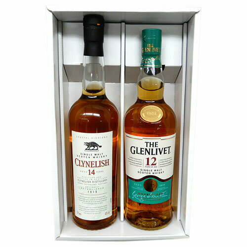 高級ウイスキー2本セット クライヌリッシュ14年46度、グレンリベット12年40度700ml ギフトボックス入り 高級ウイスキー2本セット クライヌリッシュ14年46度、グレンリベット12年40度700ml ギフトボックス入り