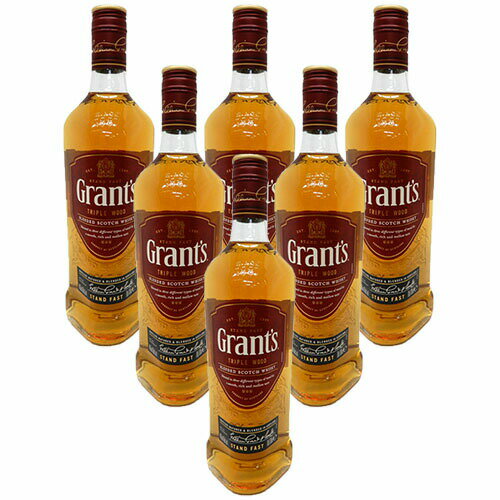 【6本】3種類の樽で熟成することで、口当たりが良くリッチで芳醇な味わい グランツトリプルウッド スコッチウイスキー 40度 700ml