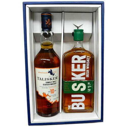 TALISKER ウイスキー飲み比べ2本セット　タリスカー10年 45.8度700ml、バスカーアイリッシュ 40度700ml