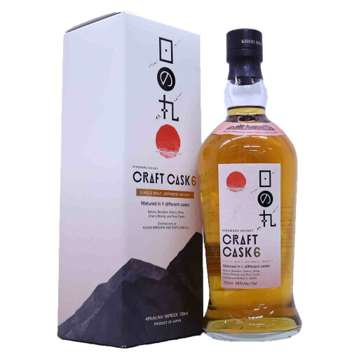 日の丸ウイスキー クラフトカスク6(桜,バーボン、シェリー、ワイン、チェリー、ブランディ、ラムカスク)48度700ml シングルモルト