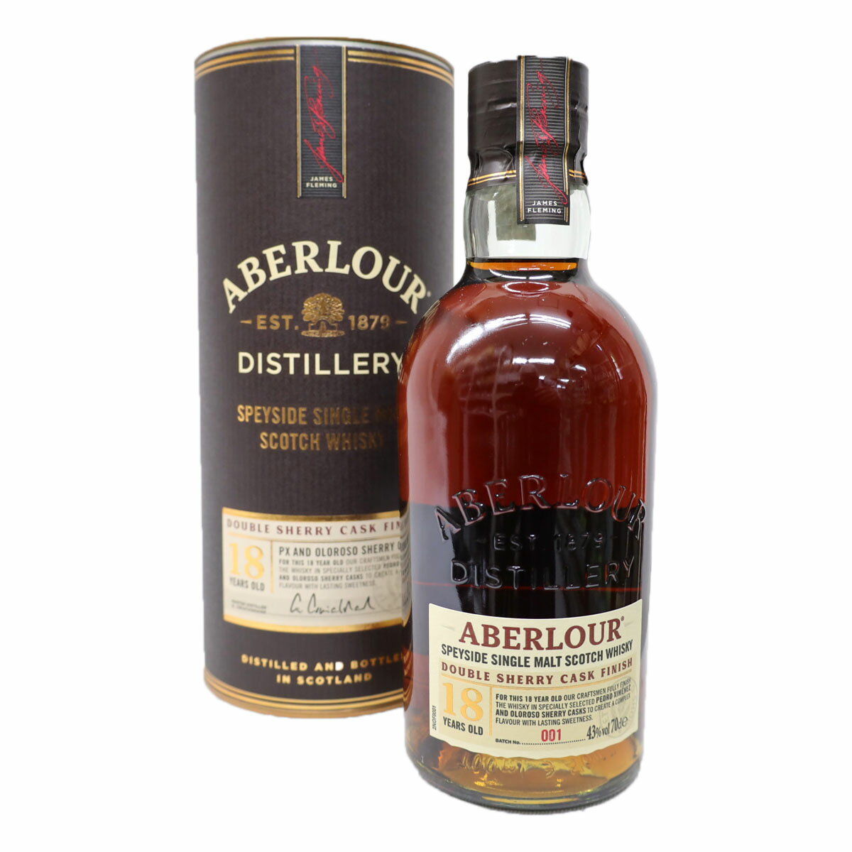 ABERLOUR 2種類の樽をバランスよくブレンド　アベラワー18年ダブルシェリーカスクフィニッシュ 43度 700ml　スペイサイド