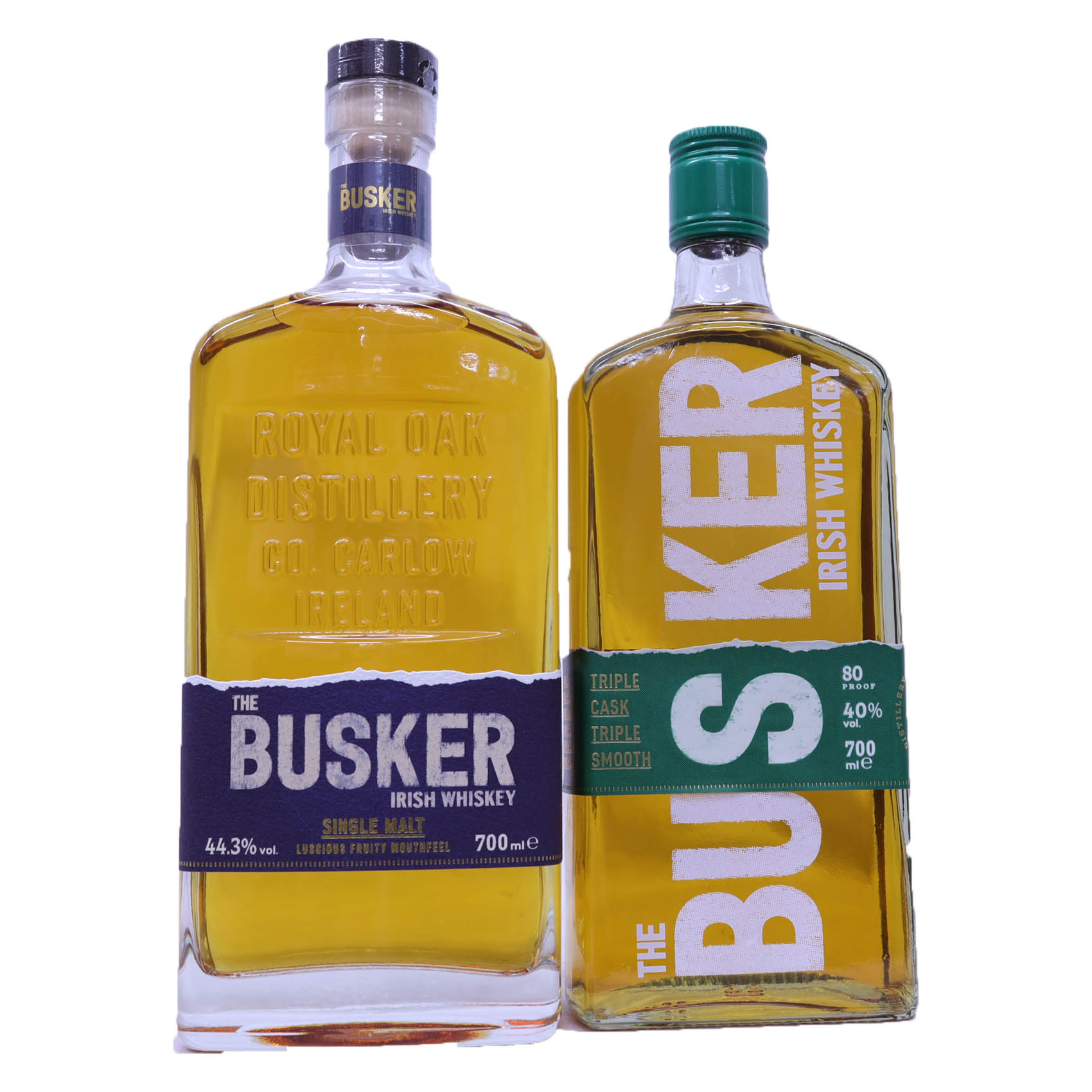 バスカー2種2本 シングルモルト44.3度700ml、ブレンデッド40度700ml アイリッシュウイスキー ハイボールが旨い!