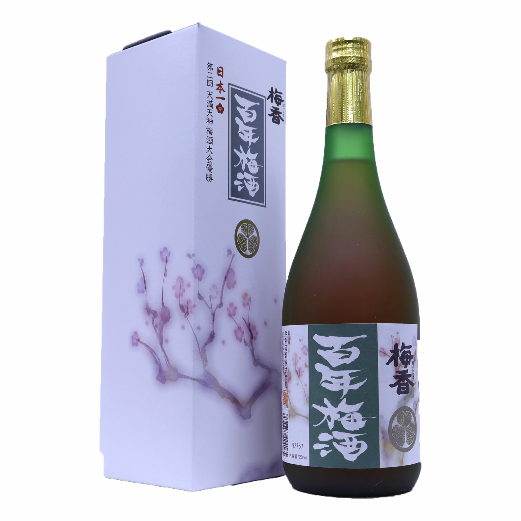 ふわっと香る、厚みのある味わい　梅香　百年梅酒14度720ml箱付き