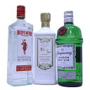 楽しく飲めるジン3種3本セット 桜尾ホワイトハーブジン47度700ml、タンカレージン47.3度750ml、ビフィータージン40度700ml