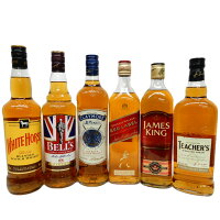 スコッチウイスキー飲み比べ限定6本セット　ホワイトホース、ベルUJ、クレイモア、ジョニ赤、ジェームズキング、ティーチャーズ