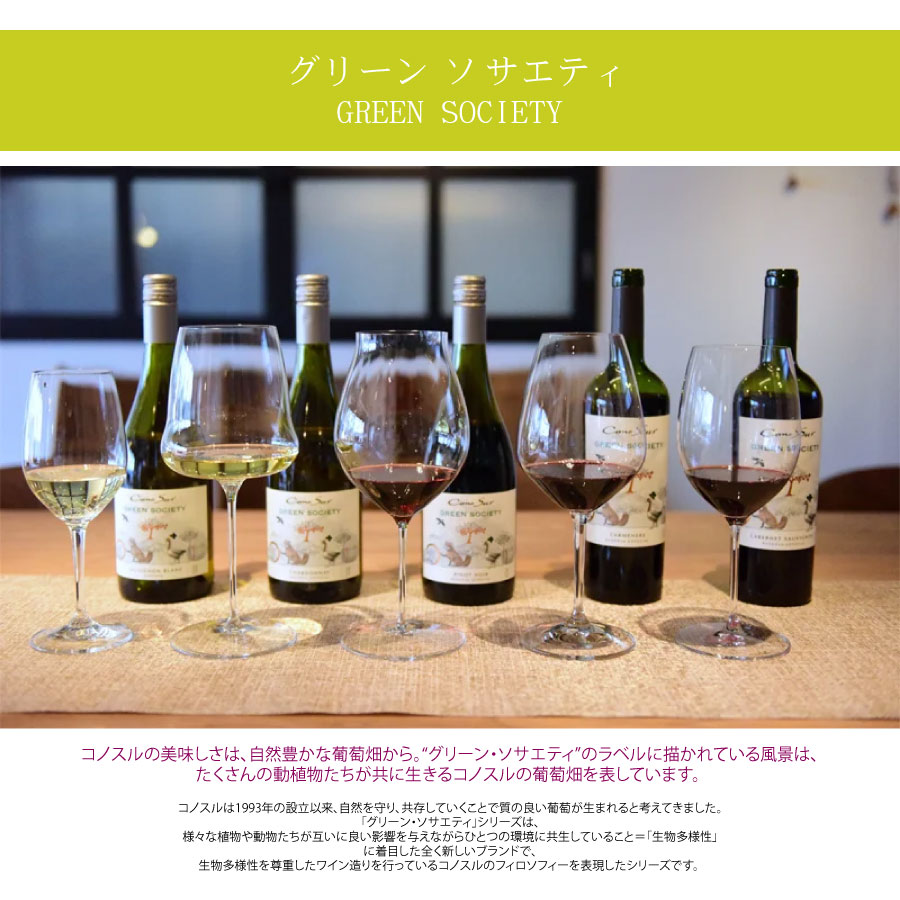【一部地域送料無料】 組み合わせ自由 コノスル グリーンソサエティ ＆ オーガニック 12本セット 750ml 選べる 赤白 ワインセット チリ 飲み比べ 1ケース シャルドネ カベルネ ピノノワール ソーヴィニヨンブラン sku sakeishikawa-10015022 ワイン&ビール通販 酒のいしかわ サンプル画像2