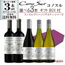 組み合わせ自由 コノスル グリーンソサエティ 3本 ギフトBOX付き ワインセット チリ 750ml 一部地域送料無料 飲み比…