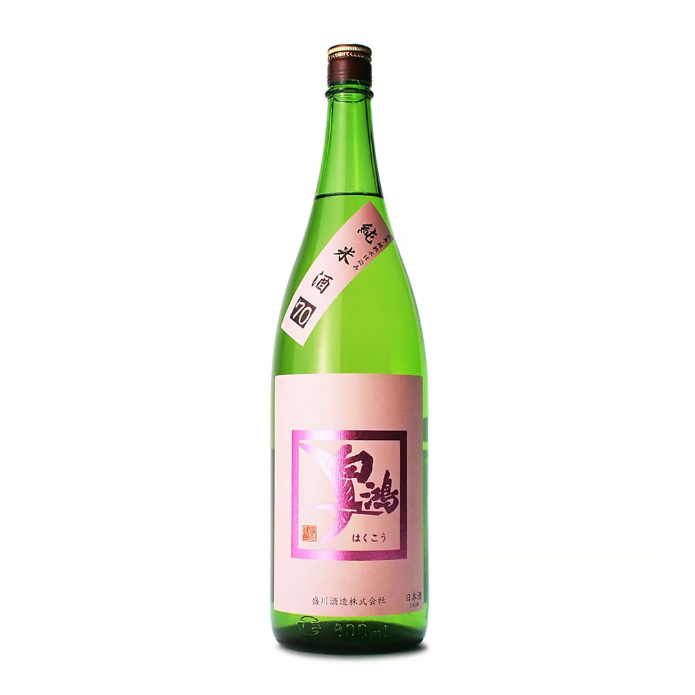 白鴻(はくこう)　純米70%　桃ラベル　1800ml