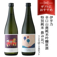 伊乎乃　辛口山廃純米吟醸原酒・特別純米飲み比べ720ml×2本セット［ギフトボックス入り］【送料無料】【3～4営業日以内に出荷】［月間優良ショップ受賞］