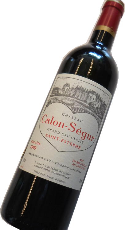 ハートのマークの平成11年誕生年ワイン　1999年　シャトー・カロン・セギュール　箱入りギフトラッピング　[1999]　Chateau Calon Segur　サンテステフ各付け3級