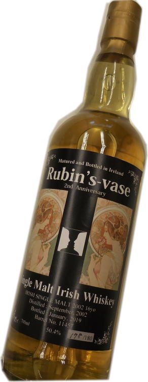 Rubin's-vase(ルビンズベース) アイリッシュ シングルモルト 2002 16年 50.4度 700m　Rubin's-vase2周年記念ボトル　180本限定ボトリング