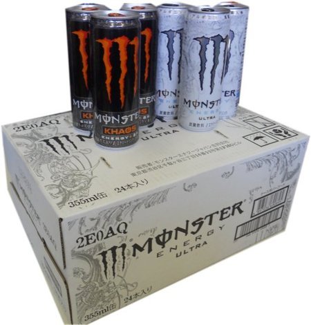 モンスターエナジードリンク　カオスとウルトラ　ハーフ＆ハーフ 355ml缶×24本入り　1ケース