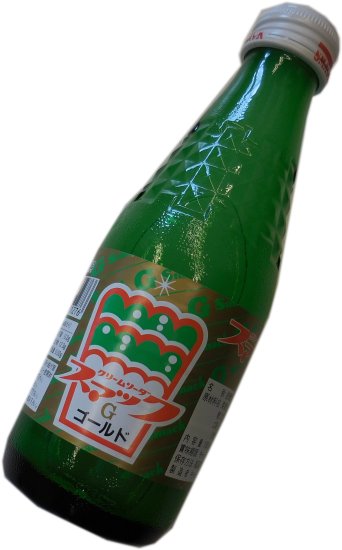 鈴木鉱泉　スマック　ゴールド　クリームソーダ　（炭酸飲料）180ml　バラ　1本