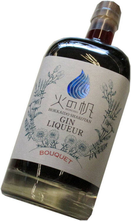 北海道　積丹ジン　BOUQUET LIQUEUR HAMANASU （ブーケ リキュール ハマナス）　42度　500ml　火の帆（HONOHO）「BOUQUET LIQUEUR HAMANASU」