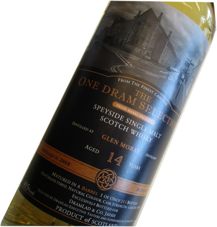 DRAMLAD＆CO.　グレンマレイ 2008-2022 14年 バレル 49.5度　700ml　Glen Moray　211本ボトリング限定品