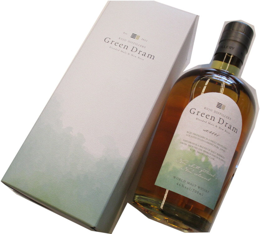 久住蒸溜所　GREEN DRUM（グリーンドラム）ブレンデットモルト＆ニューボーン　46度　700mlのサムネイル