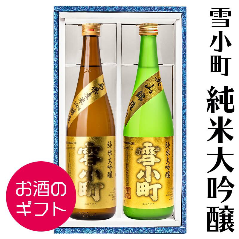 雪小町 日本酒 ギフト お祝い 雪小町 純米大吟醸 2種セット 飲み比べ 720ml×2本 渡辺酒造本店 福島 地酒 御歳暮 プレゼント 誕生日 記念日 ふくしまプライド